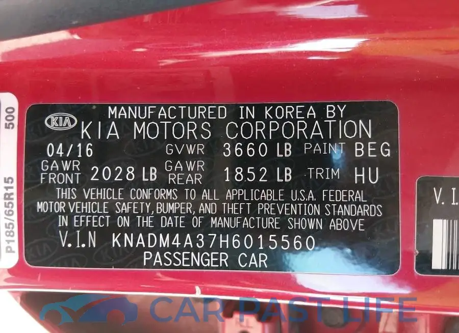 KNADM4A37H6015560# 9