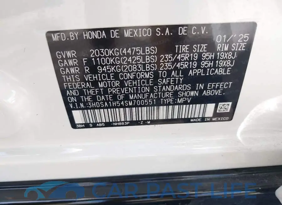 3HDSA1H54SM700551# 9