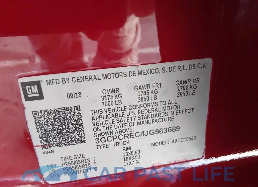 3GCPCREC4JG563689# 9