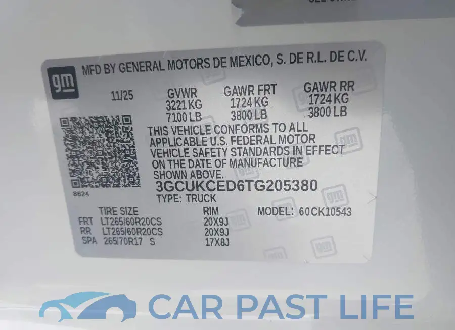 3GCUKCED6TG205380# 9
