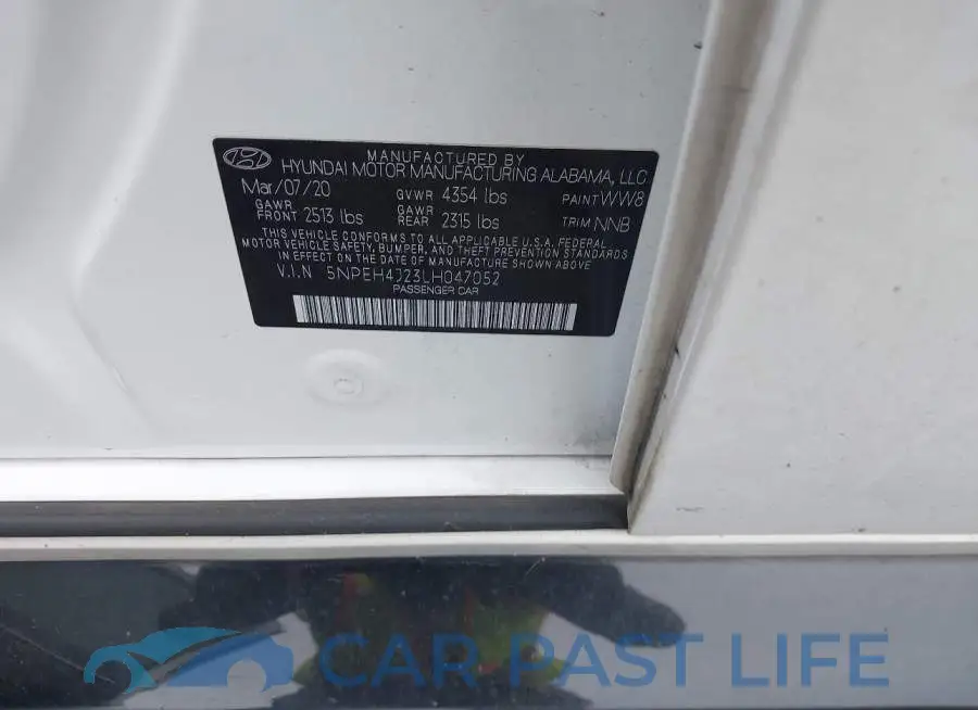 5NPEH4J23LH047052# 9