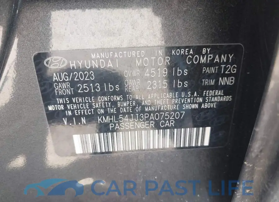 KMHL54JJ3PA075207# 9