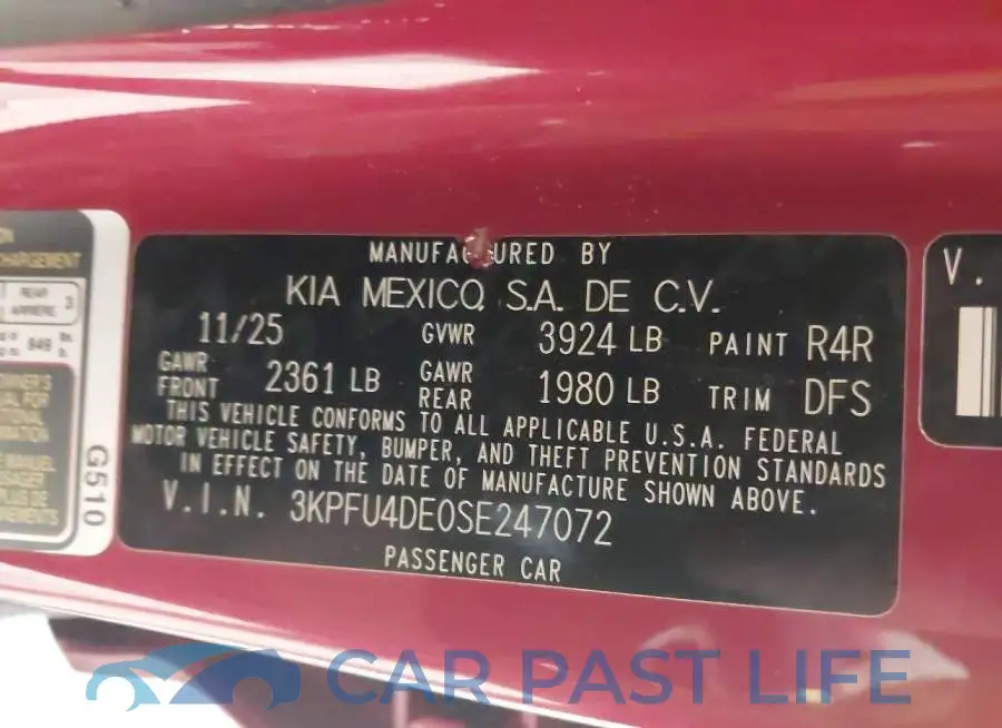 3KPFU4DE0SE247072# 9