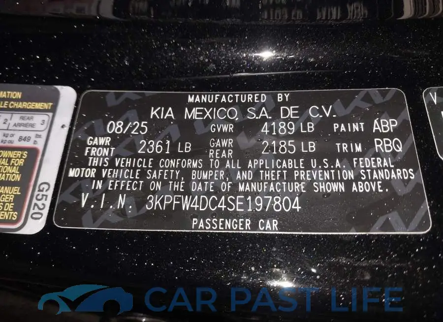 3KPFW4DC4SE197804# 9