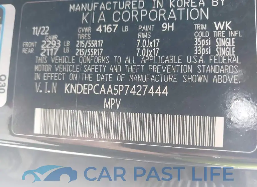 KNDEPCAA5P7427444# 9