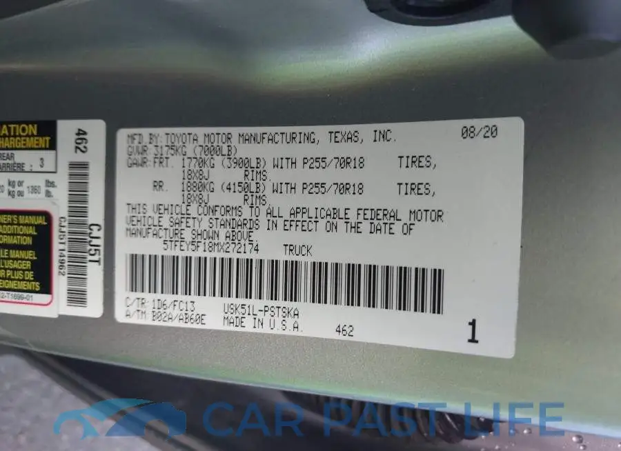 5TFEY5F18MX272174# 9