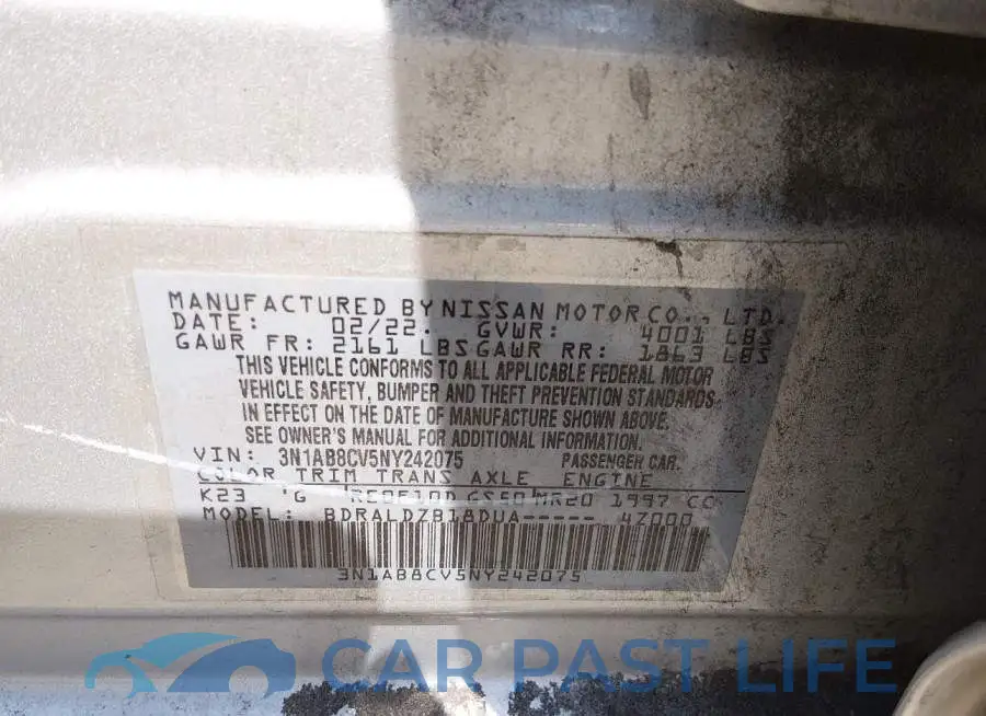 3N1AB8CV5NY242075# 9