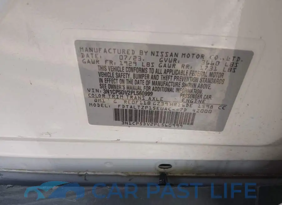 3N1CP5DV2PL560999# 9