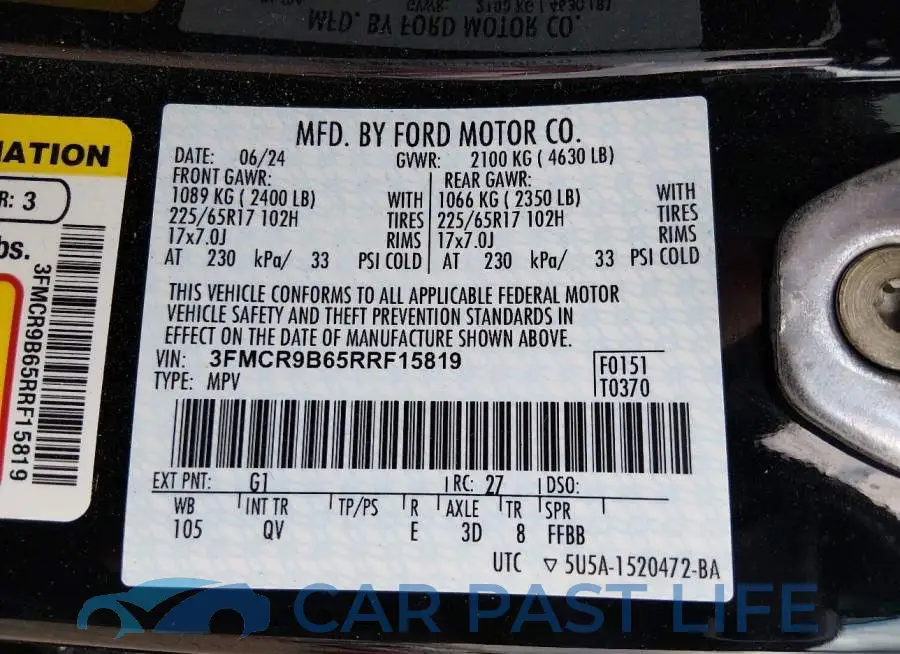 3FMCR9B65RRF15819# 9