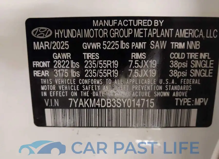7YAKM4DB3SY014715# 9