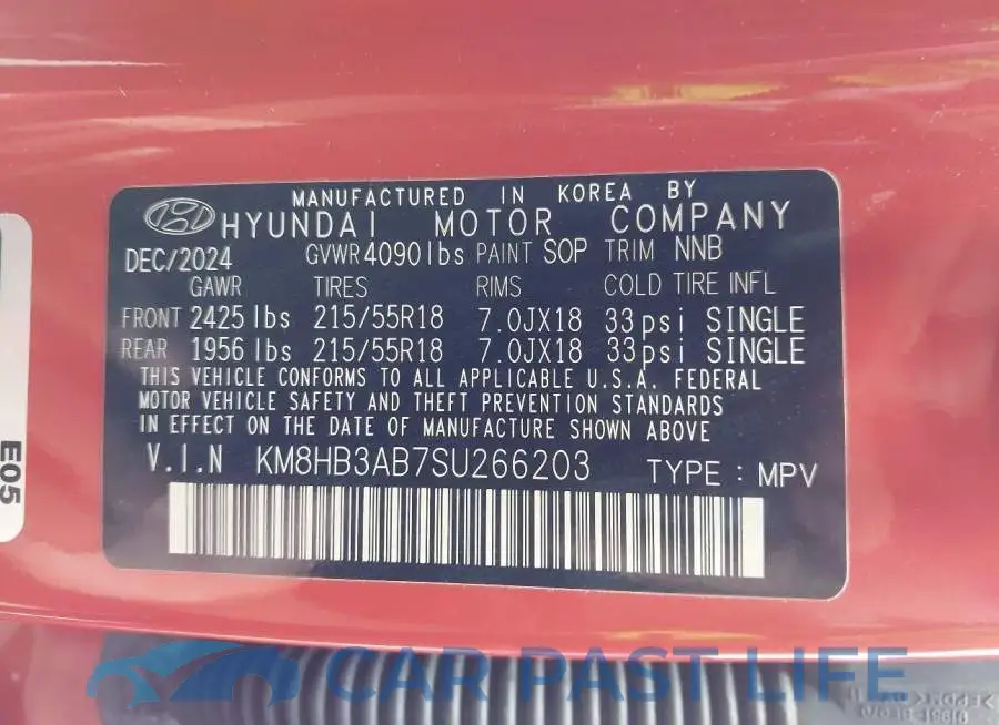 KM8HB3AB7SU266203# 9