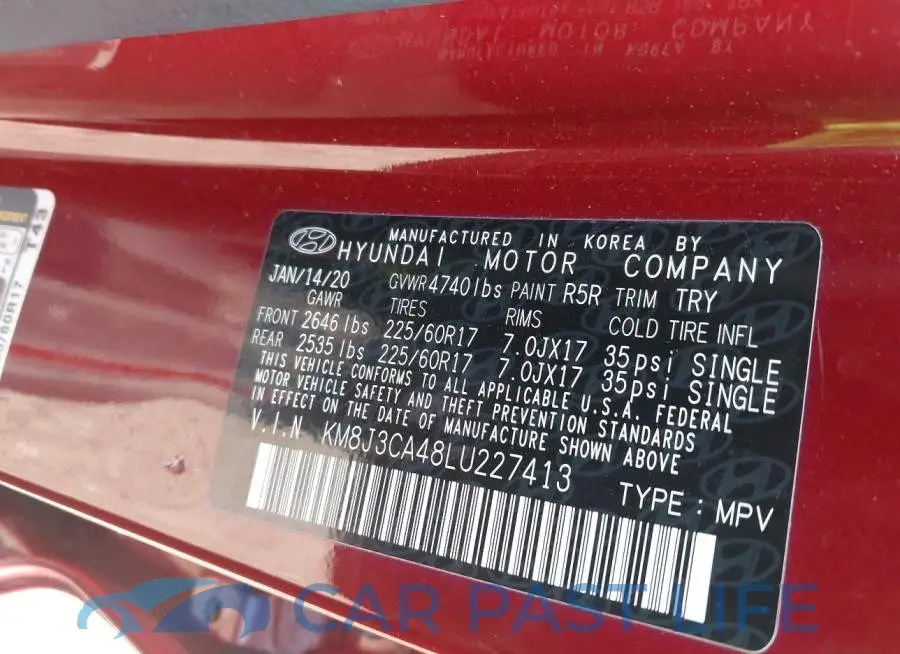KM8J3CA48LU227413# 9