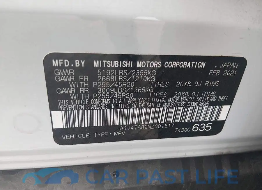 JA4J4TA82NZ001517# 9