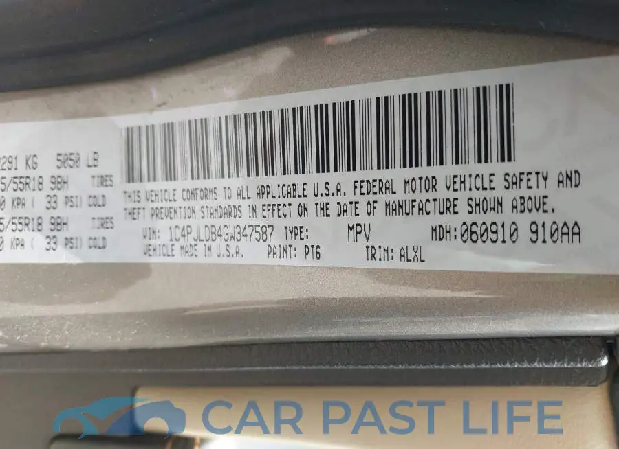 1C4PJLDB4GW347587# 9