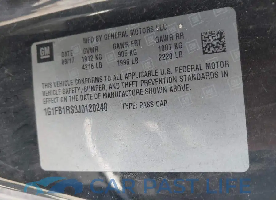1G1FB1RS3J0120240# 9