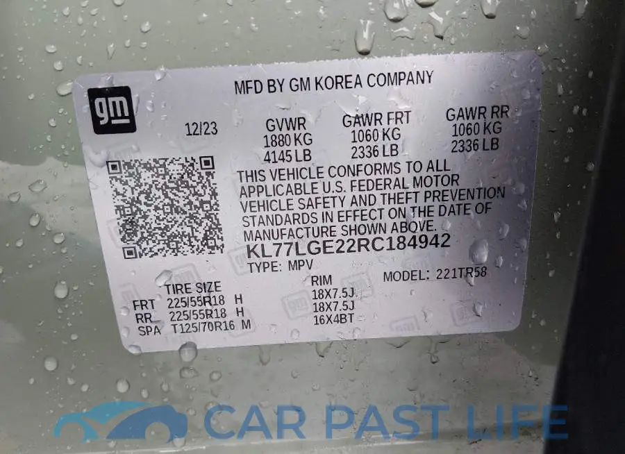 KL77LGE22RC184942# 9