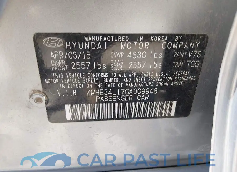 KMHE34L17GA009948# 9