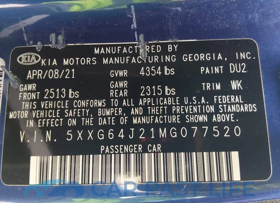 5XXG64J21MG077520# 9