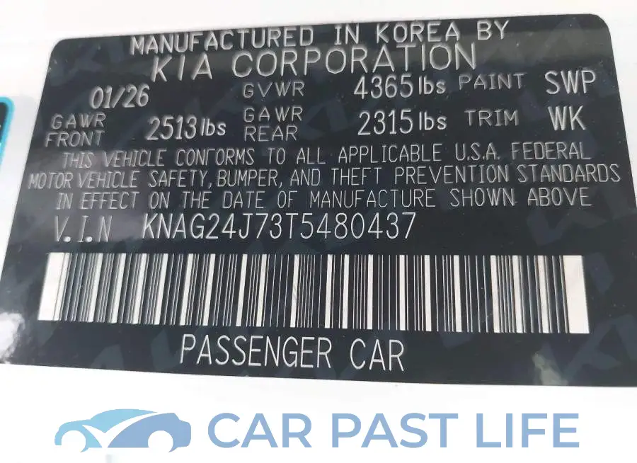 KNAG24J73T5480437# 9