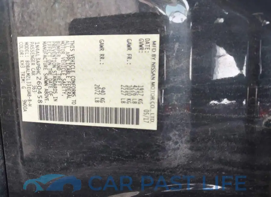 1N4AL3AP6HC260458# 9