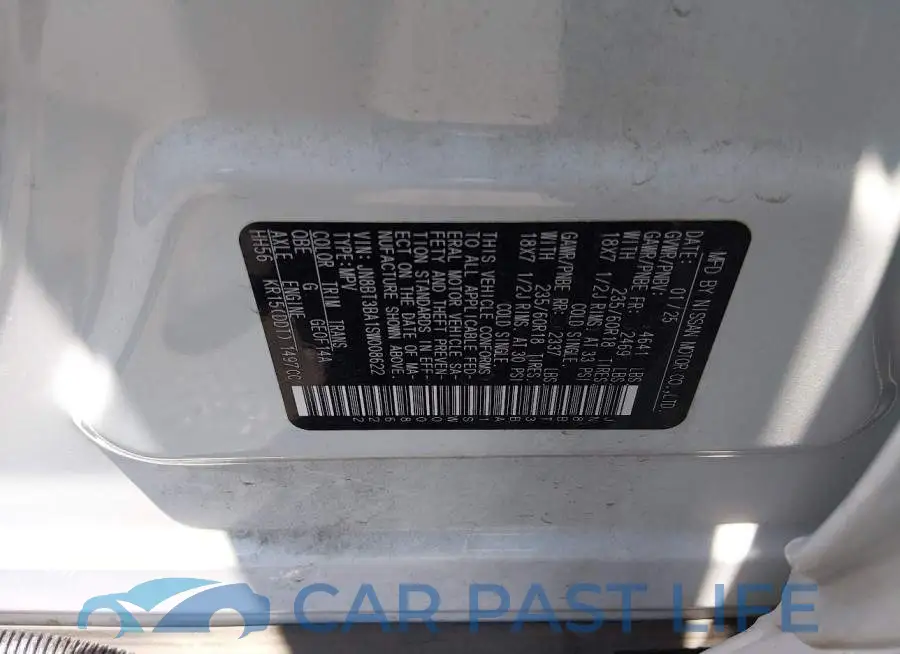 JN8BT3BA1SW008622# 9