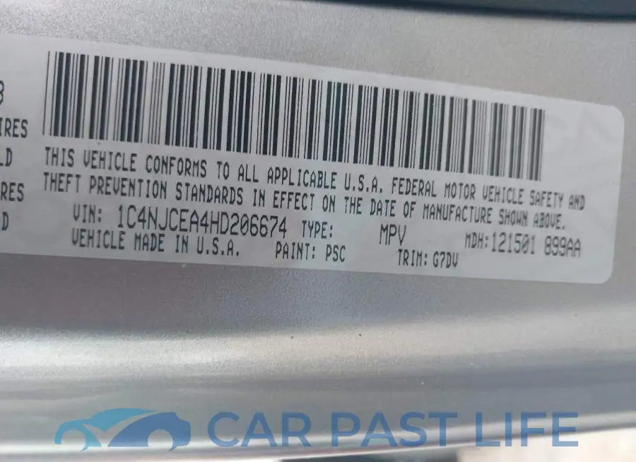 1C4NJCEA4HD206674# 9