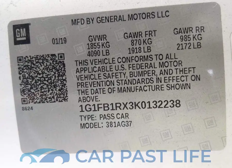 1G1FB1RX3K0132238# 9