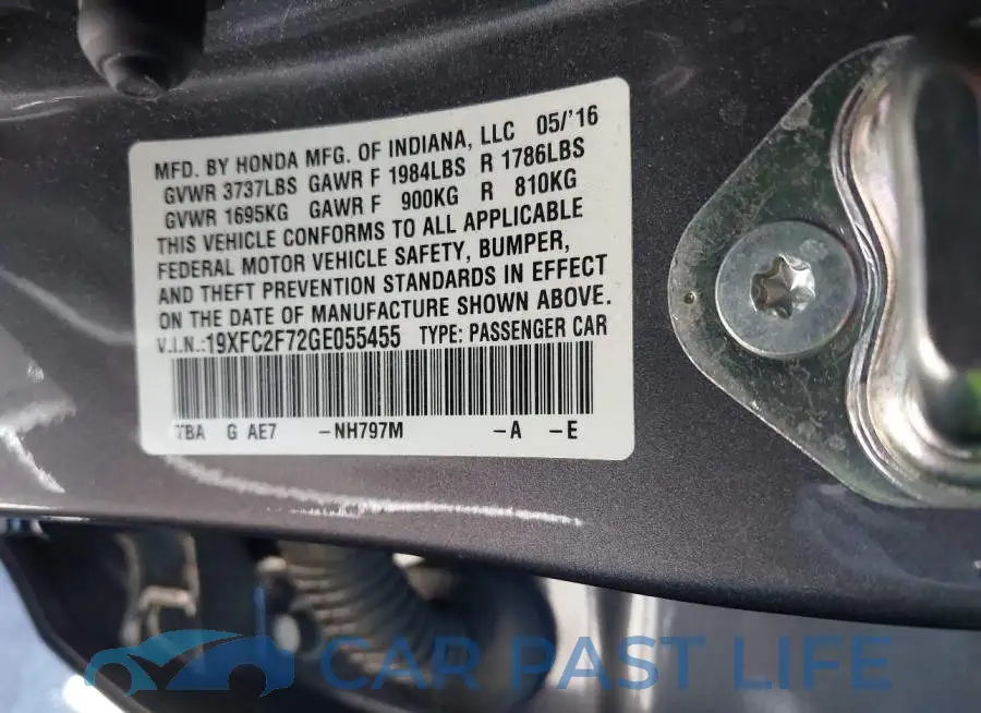 19XFC2F72GE055455# 9