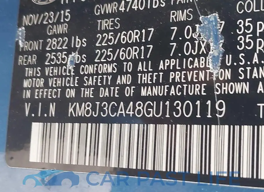 KM8J3CA48GU130119# 9