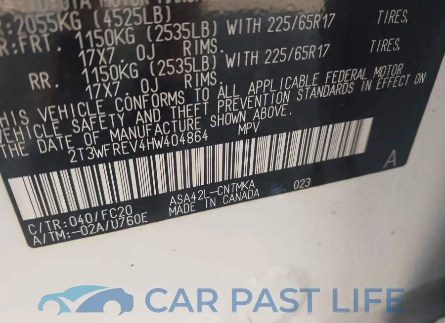 2T3WFREV4HW404864# 9