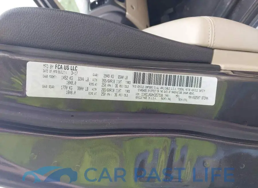 1C4RDJAG0HC857538# 9