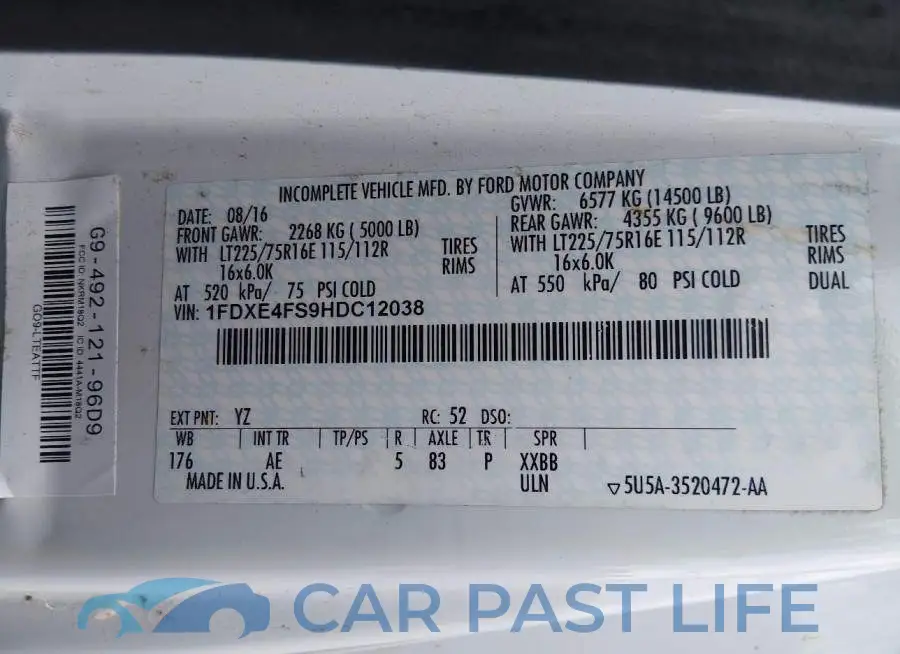 1FDXE4FS9HDC12038# 9