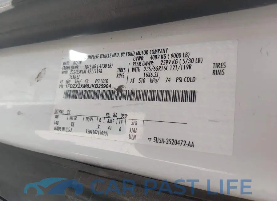 1FDZX2XM8JKB25904# 9