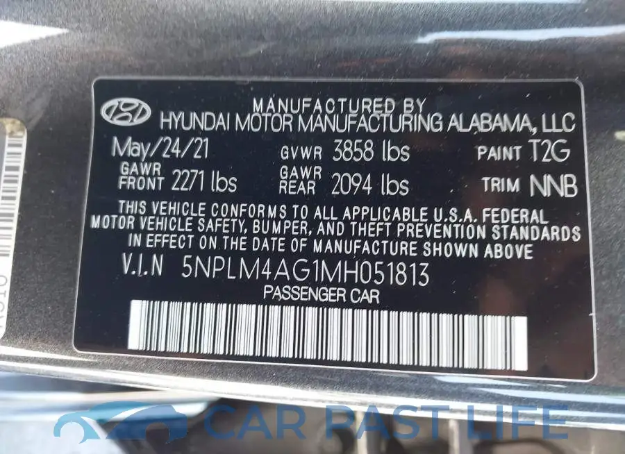 5NPLM4AG1MH051813# 9