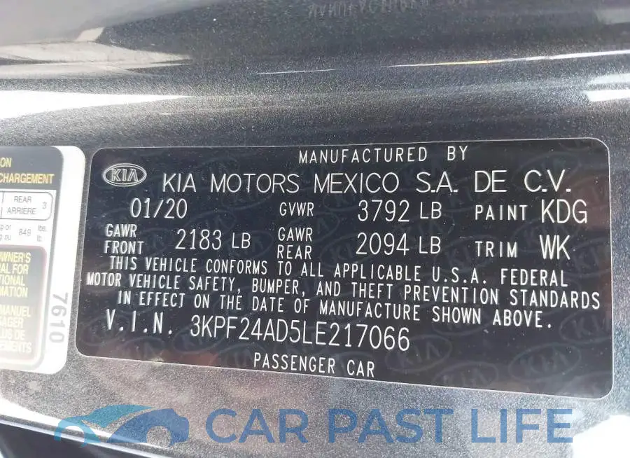 3KPF24AD5LE217066# 9