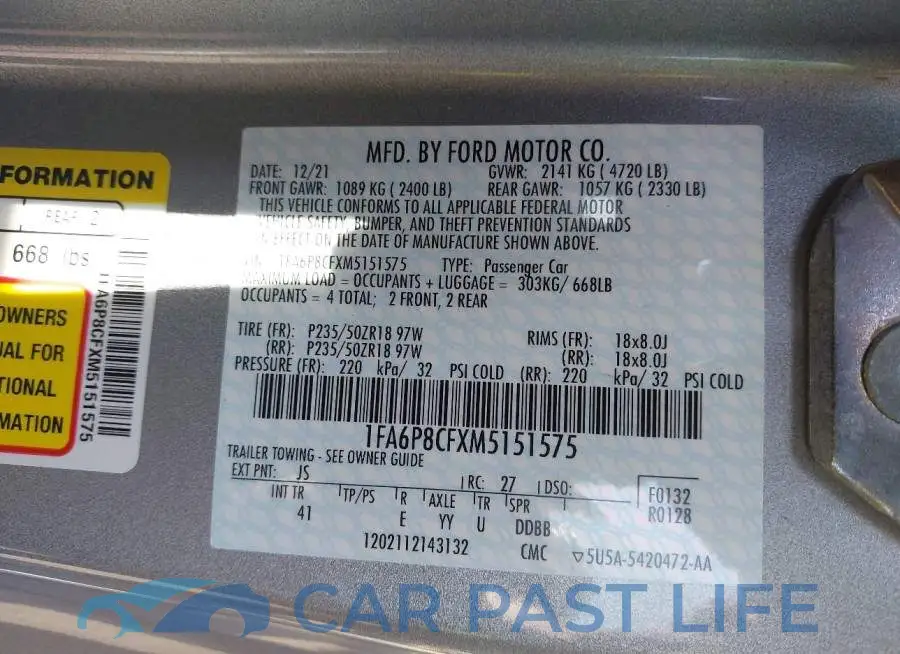 1FA6P8CFXM5151575# 9