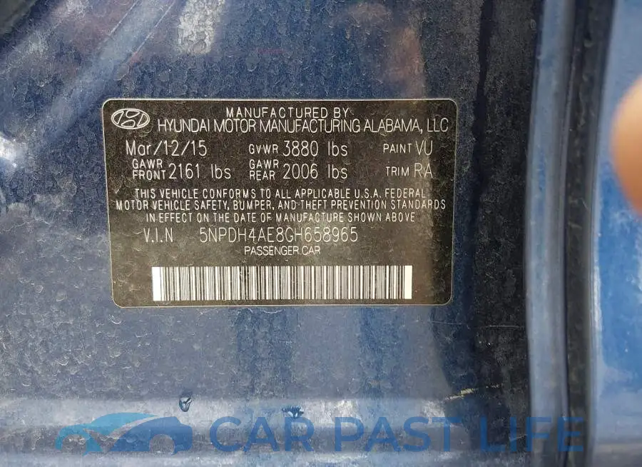 5NPDH4AE8GH658965# 9