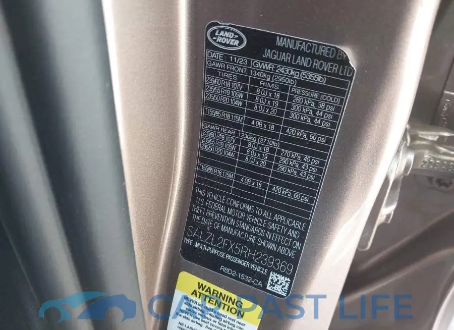 SALZL2FX5RH239369# 9