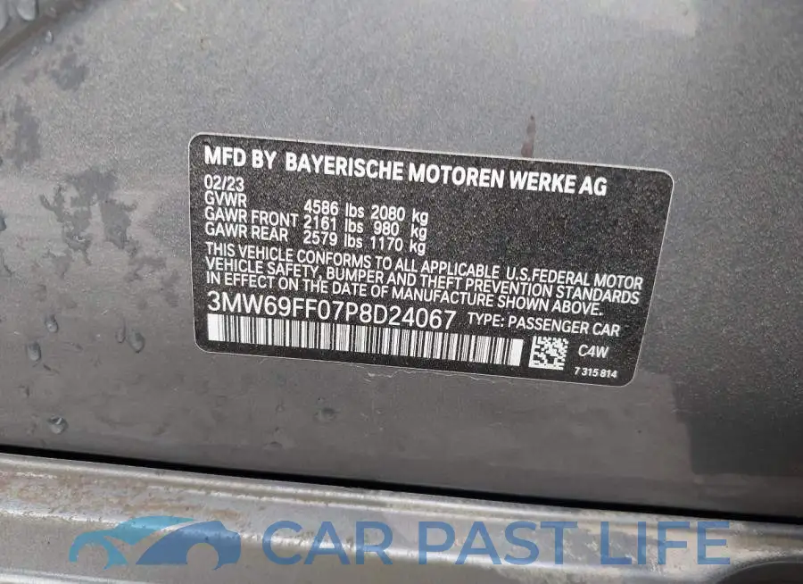 3MW69FF07P8D24067# 9