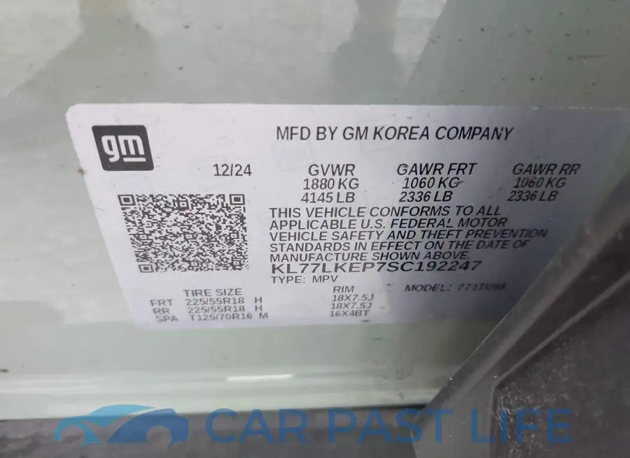 KL77LKEP7SC192247# 9