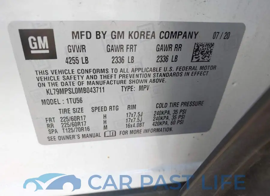 KL79MPSL0MB043711# 9