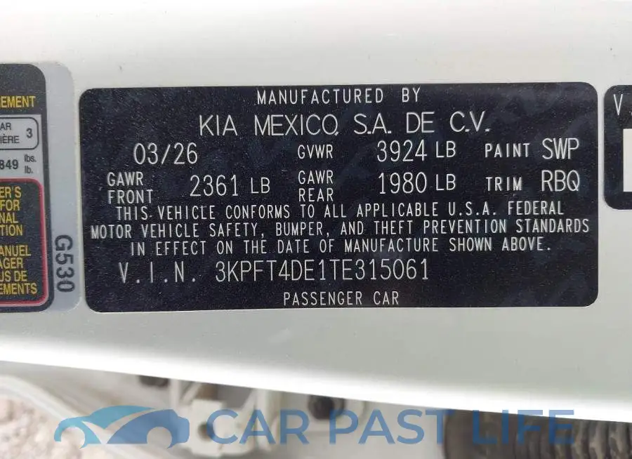 3KPFT4DE1TE315061# 9