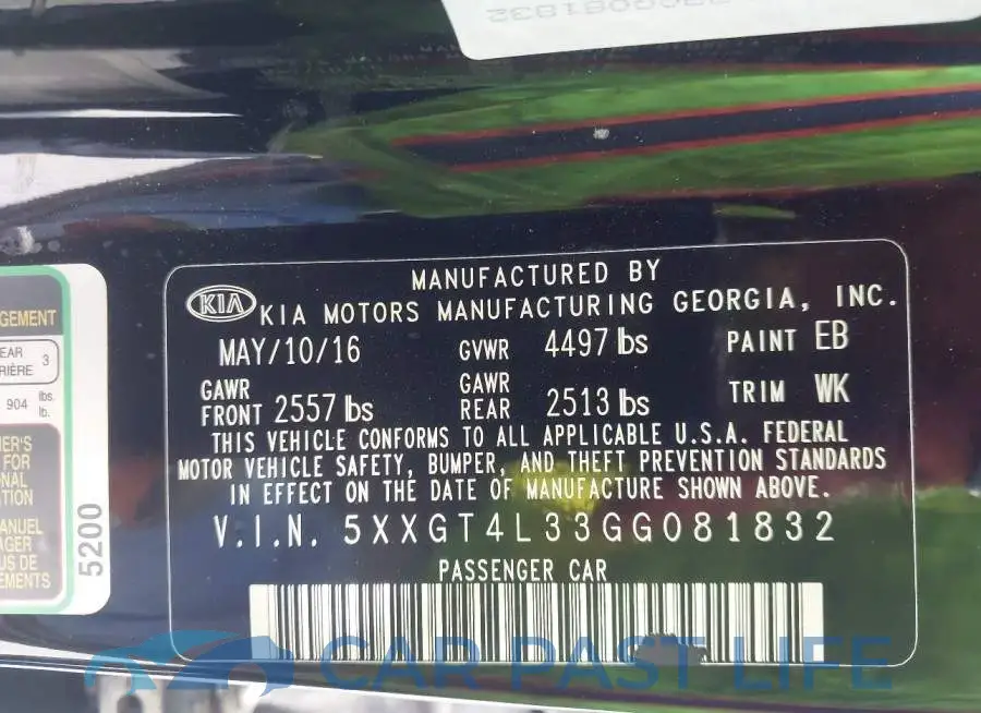 5XXGT4L33GG081832# 9