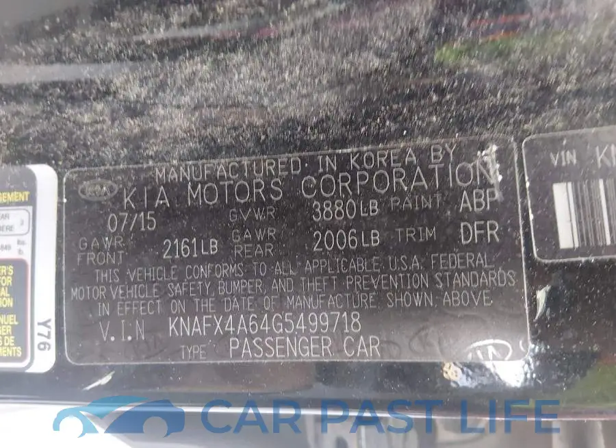 KNAFX4A64G5499718# 9