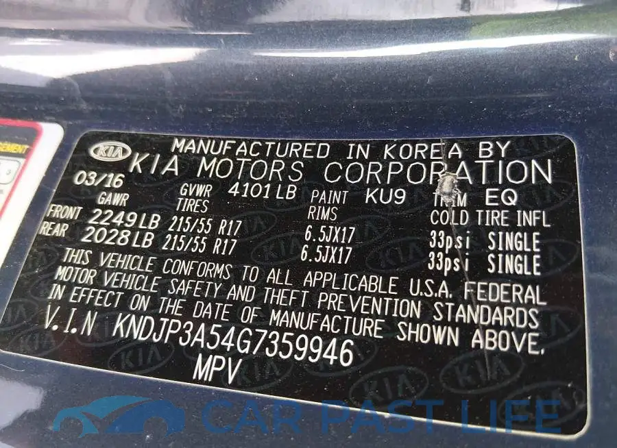 KNDJP3A54G7359946# 9