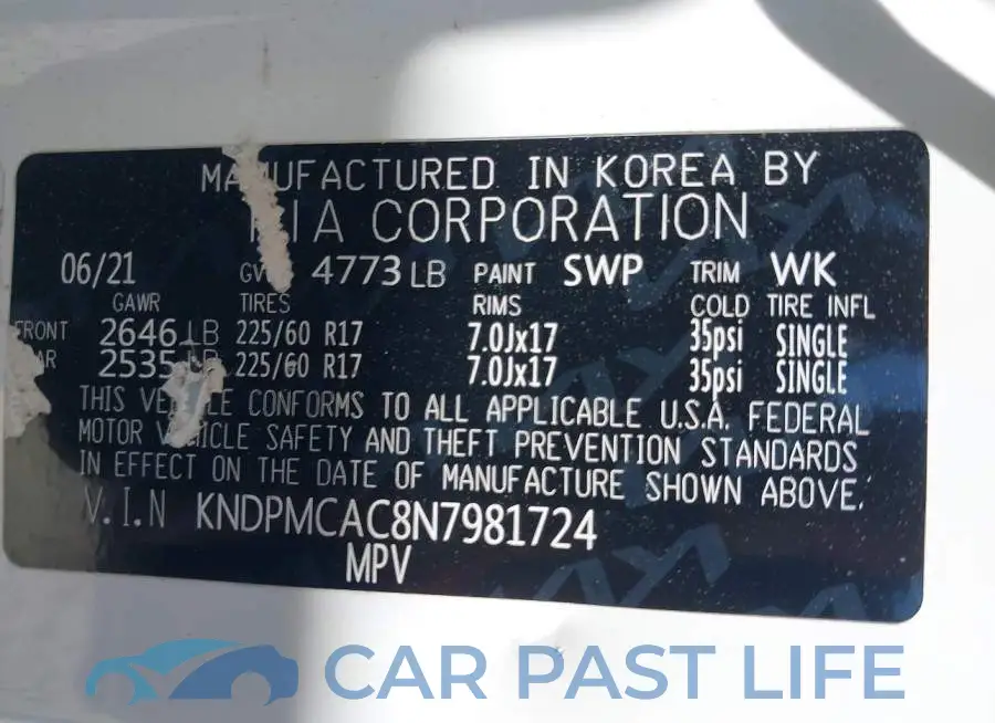 KNDPMCAC8N7981724# 9