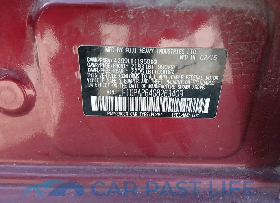 JF1GPAP64G8263409# 9