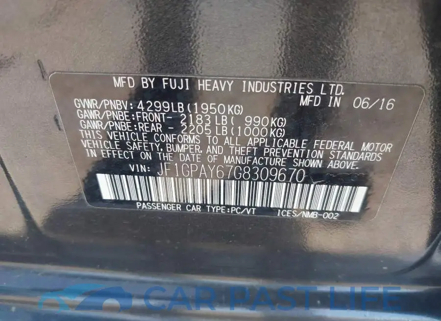 JF1GPAY67G8309670# 9