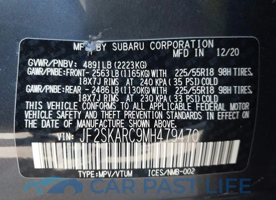 JF2SKARC9MH479470# 9