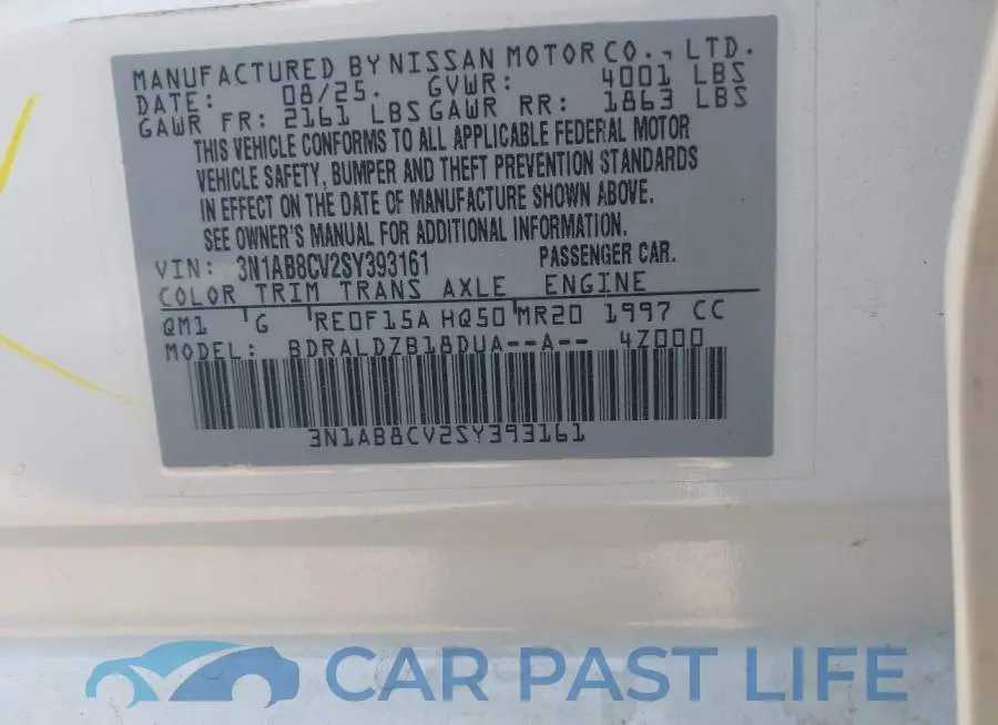 3N1AB8CV2SY393161# 9